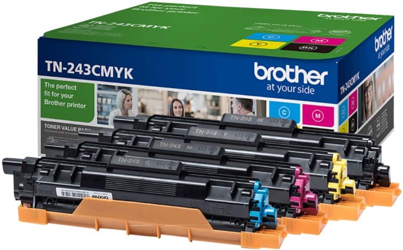 Brother TN-243CMYK Original Tonerkartusche Schwarz, Cyan, Magenta, Gelb Multipack 4 Stück