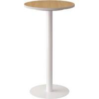 meet powered by PAPERFLOW Stehtisch Melamin Braun, Weiß Weiß 600 x 600 x 1.100 mm