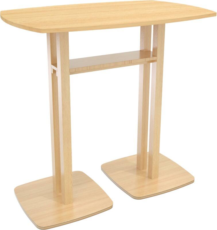 meet powered by PAPERFLOW Stehtisch Rechteckig Woody Melamin Buche 1.140 x 750 x 1.100 mm