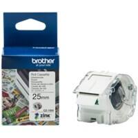 Brother CZ-1004 Authentic Etikettenrollen-Kassette Selbstklebend Weiß 25 mm x 5m