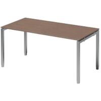 Bisley Schreibtisch Cito Walnuss, Silber 1.600 x 1.200 x 850 mm