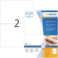 HERMA Wetterfeste Etiketten 4378 Weiß DIN A4 210 x 148 mm 100 Blatt à 2 Etiketten