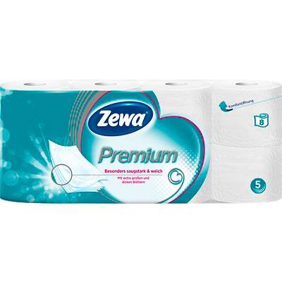 Zewa Toilettenpapier Premium 5-lagig 8 Stück à 110 Blatt
