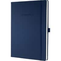 Sigel Conceptum A4 Fallgebunden Midnight Blue Hardcover-Notizbuch Kariert 97 Blatt