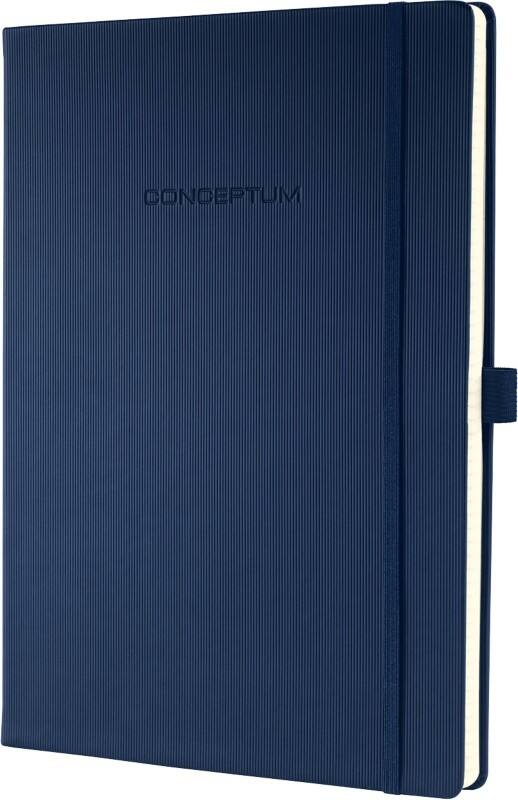 Sigel Conceptum Notizbuch DIN A4 Liniert Gebunden Karton, Kunststoff Hardback Mitternachtsblau 194 Seiten