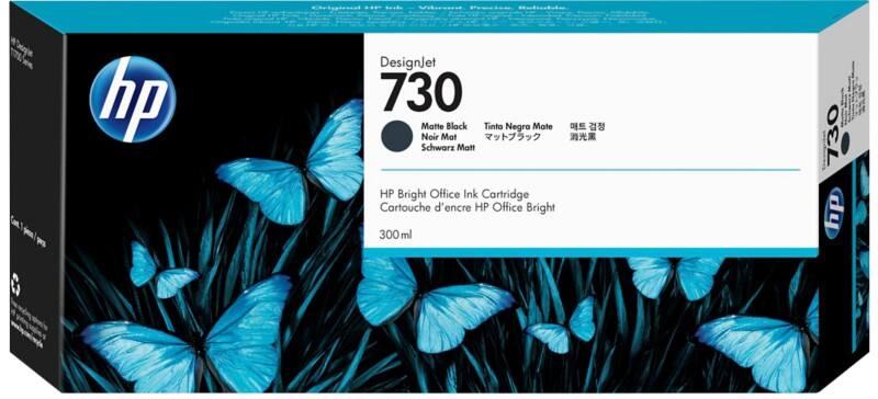 HP 730 Original Tintenpatrone P2V71A Mattschwarz