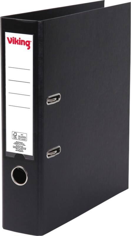 Viking Premium Breit Ordner A4 75 mm Schwarz 2 Ringe Kunststoff Matt Hochformat