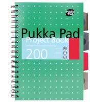 Pukka Pad Projektbuch Metallic B5 Liniert Spiralgebunden PP (Polypropylen) Hardback Grün Perforiert 200 Seiten 3er-Pack