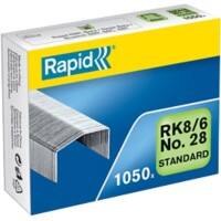 Rapid Standard Heftklammern 24873600 Verzinkter Stahl Silber 1000 Stück