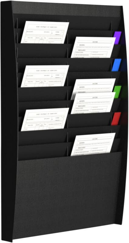 Paperflow A4 Prospektständer Schwarz A4V2x10.01 54,4 (B) x 86,5 (H) cm 20 Fächer