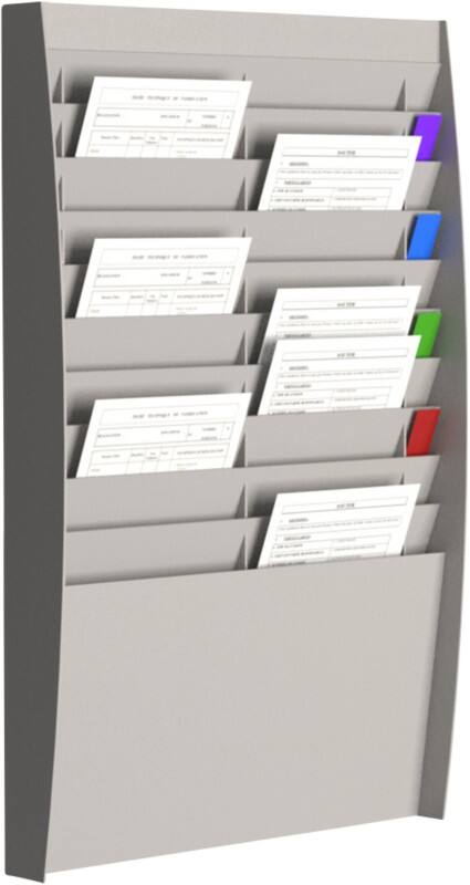 Paperflow A4 Prospektständer Grau Polystyrol A4V2X10.02 54,4 (B) x 86,5 (H) cm 20 Fächer