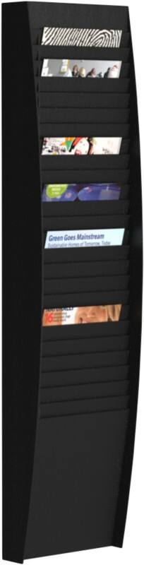 Paperflow A4 Prospektständer Hängend Schwarz A4V1X25.01 27,3 (B) x 112 (H) cm 25 Fächer