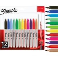 Sharpie Rundspitze Permanentmarker Fein Rundspitze 1,0 mm Färbig sortiert 12 Stück