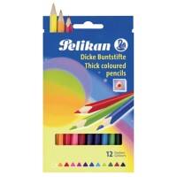 Pelikan Dicke Buntstifte BSD12DN Färbig sortiert 12 Stück