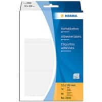 HERMA Mehrzwecketiketten 2430 Weiß DIN A4 22 x 32 mm Rechteckig 32 Blatt à 220 Etikett