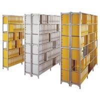 Manuflex Regalsystem 10 Fachböden Stahl 960 x 615 x 1.900 mm Silber