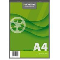 AURORA Notizblock DIN A4 Kariert Gebunden Papier Grau Nicht perforiert Recycled 200 Seiten