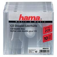 Hama CD-/DVD Leer-Hüllen Transparent 10 Stück