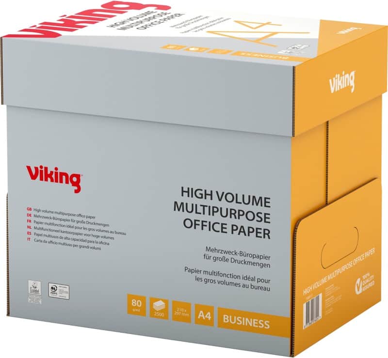 Viking Business DIN A4 Druckerpapier 80 g/m² Brillantweiß 161 CIE 2500 Blatt