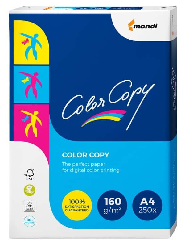 Mondi Color Copy DIN A4 Druckerpapier Weiß 160 g/m² Satin 250 Blatt