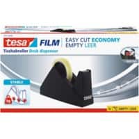 tesa Klebebandabroller tesafilm Easy Cut Economy Heavy-Weight Schwarz 25 mm (B) x 66 m (L) Kunststoff