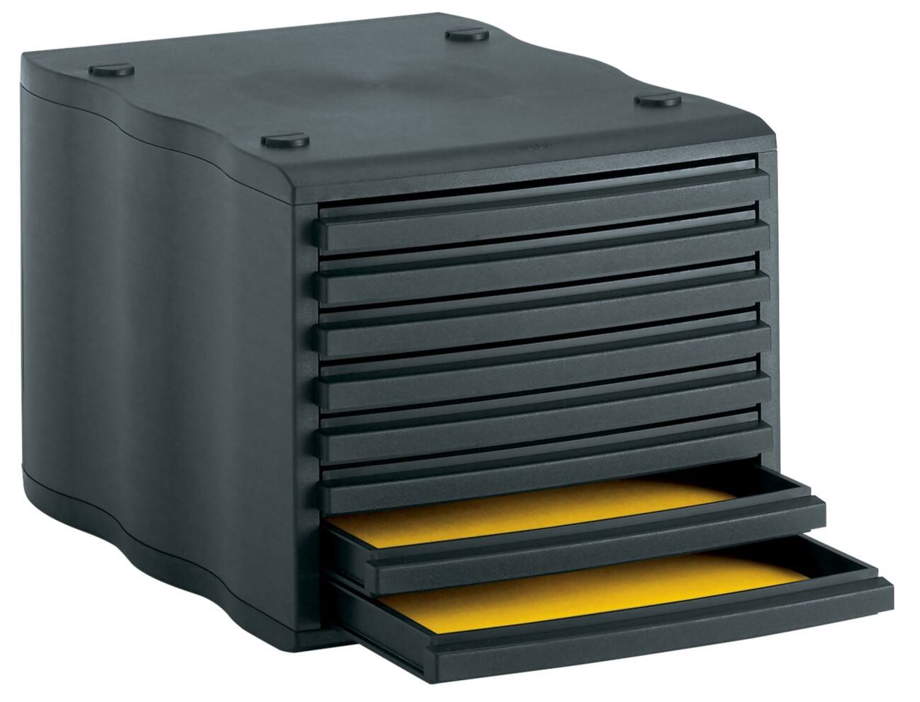 Styro Schubladenbox 8551 Polystyrol Schwarz 27 x 35,5 x 24 cm