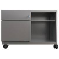 Bisley Rollcontainer Caddy Schublade rechts Silber 800 x 490 x 563 mm