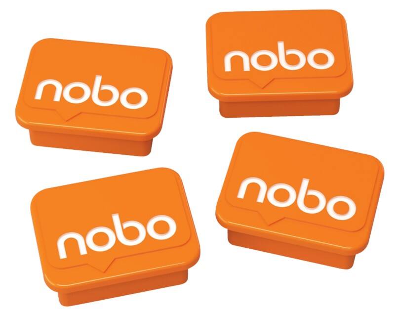Nobo Magnete Orange 2,2 x 1,8 cm 4 Stück