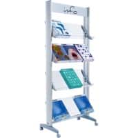 Paperflow A4 Prospektständer Silber 12A4TT.35 720 (B) x 385 (T) x 1.678 (H) mm