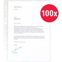 Niceday Prospekthüllen DIN A4 Glasklar Transparent 55 Mikron PP (Polypropylen) Öffnung Oben 11 Löcher 100 Stück