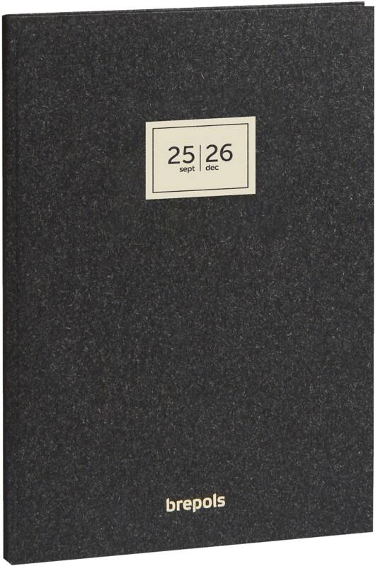 Brepols Terminplaner 2026 A5 Wöchentlich Deutsch, Englisch, Französisch, Niederländisch Anthrazit