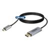 Eminent USB Typ-C zu DisplayPort 4K Verbindungskabel AB7875 Schwarz, Grau