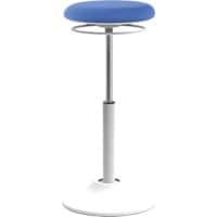 Euroseats Sitz-Steh-Hocker Mango Stoff Weiß, Blau