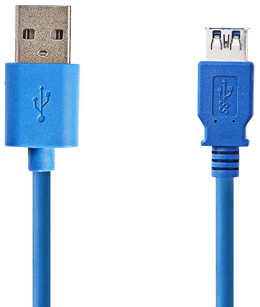 nedis Kabel CCGP61010BU30 1 x USB 3.0 C Stecker auf 1 x USB 3.0 Buchse 3m Blau