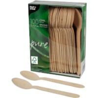 PAPSTAR Löffel Einweg Holz Braun 100 Stück