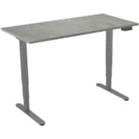 euroseats Sitz-Stehschreibtisch Oxyd 2-Motoren Grau 1.600 x 800 x 620 - 1.250 mm