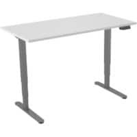 euroseats Sitz-Stehschreibtisch 2-Motoren Weiß 1.600 x 800 x 620 - 1.250 mm