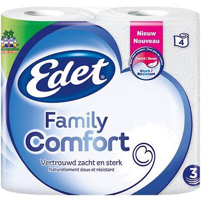 Edet Toilettenpapier Family Comfort 3-lagig 4 Rollen