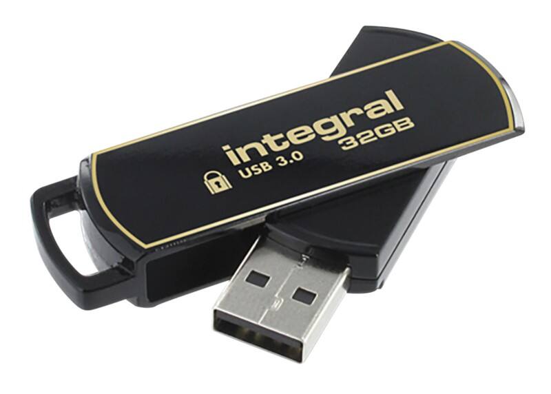 Integral USB 3.0 USB-Stick Secure 360 32 GB Schwarz, Gold
