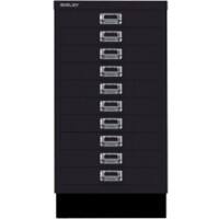 Bisley Schubladenschrank 10 Schübe Schwarz 349 x 432 x 670 mm