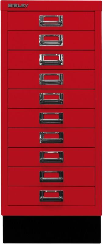 Bisley Schubladenschrank 10 Schübe Kardinal Rot 279 x 380 x 670 mm