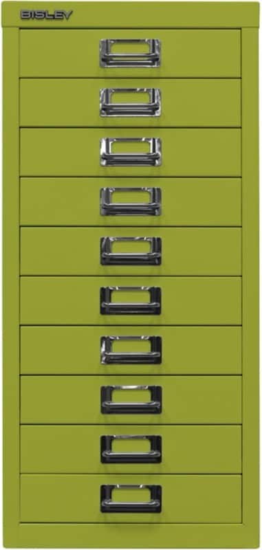 Bisley Schubladenschrank 10 Schübe Grün 279 x 380 x 590 mm