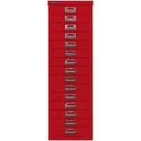 Bisley Schubladenschrank 15 Schübe Kardinal Rot 279 x 380 x 860 mm