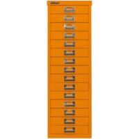 Bisley Schubladenschrank 15 Schübe Orange 279 x 380 x 860 mm