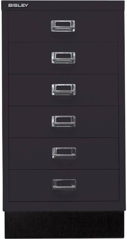 Bisley Schubladenschrank Multidrawer 6 Schübe Schwarz 349 x 432 x 670 mm