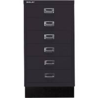 Bisley Schubladenschrank Multidrawer 6 Schübe Schwarz 349 x 432 x 670 mm