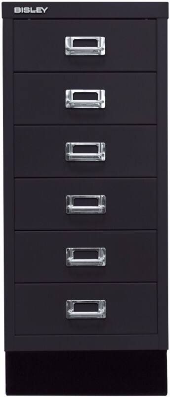 Bisley Schubladenschrank Multidrawer 6 Schübe Schwarz 279 x 380 x 590 mm