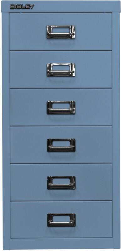 Bisley Schubladenschrank Multidrawer 6 Schübe Blau 279 x 380 x 590 mm
