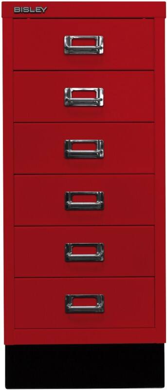 Bisley Schubladenschrank 6 Schübe Kardinal Rot 279 x 380 x 670 mm