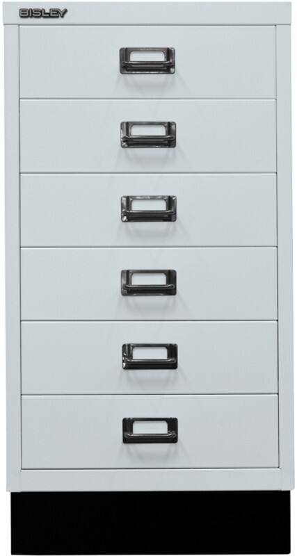 Bisley Schubladenschrank 6 Schübe Hellgrau 349 x 432 x 670 mm